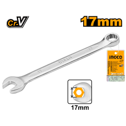 LLAVE COMBINADA BOCA Y ESTRIADA 17 MM CR-V INGCO HCSPA171