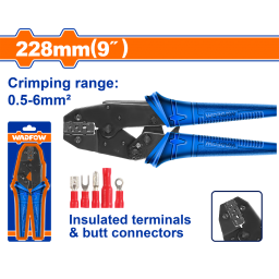 PINZA CRIMPEADORA TERMINALES AISLADOS 0.5-6MM2 9 228MM WCP3609