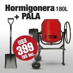 Hormigonera Porttil 180L con Volante Protector Plstico