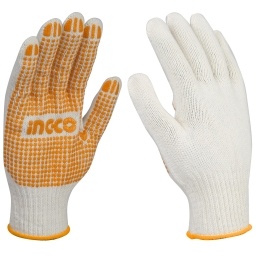 GUANTES ALGODON PVC EN PALMA Y PULGAR INGCO HGVK05