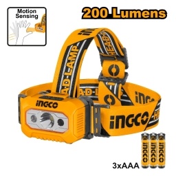 LINTERNA VINCHA MINERO LED  200 LUMENES HHL013AAA8 INGCO