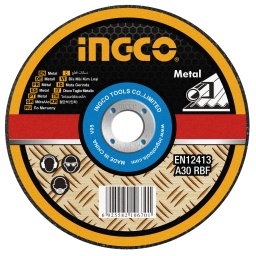 DISCO ABRASIVO CORTE METAL 9" X 1.9 MM CENTRO PLANO INGCO MCD302303