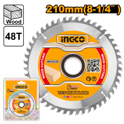 DISCO P MADERA SIERRA 210MM 8 14 48 DIENTES INGCO TSB121022