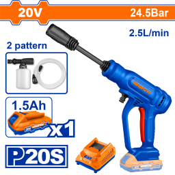 HIDROLAVADORA A BATERIA 20V 24,5 BAR 2,5 LTS/MIN C/BAT Y CARGADOR WADFOW - WQX01202